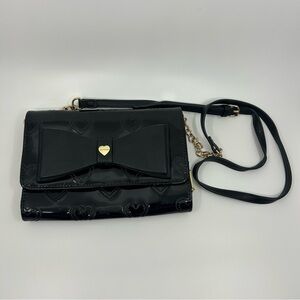 Betsey Johnson Patent Leather Clutch Shoulder Crossbody